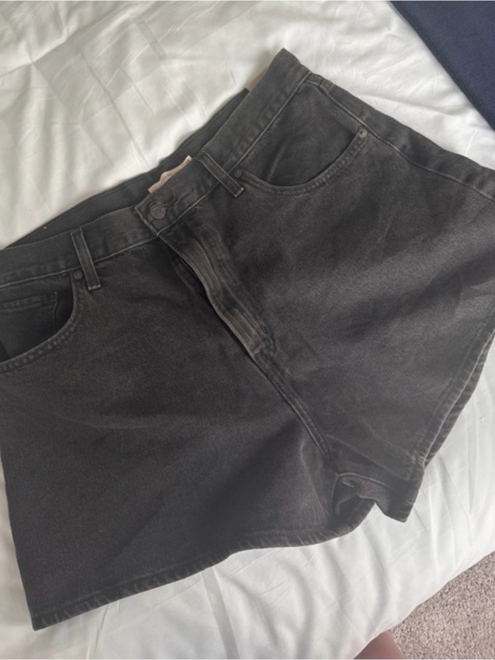 Levi's Black High-Rise Denim Shorts